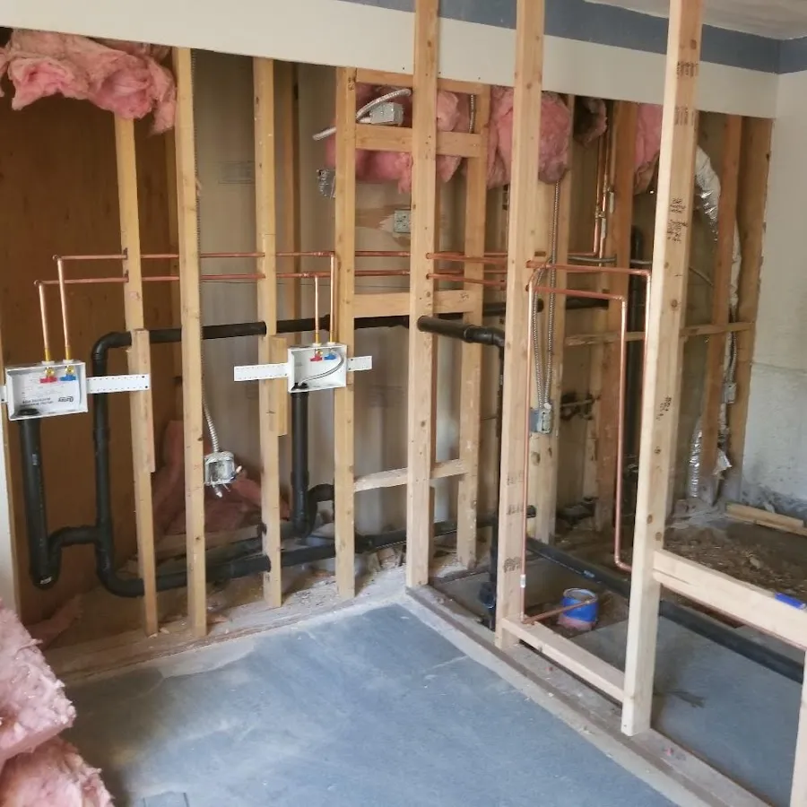 Copper pipe rough-in and plumbing installation in Kankakee